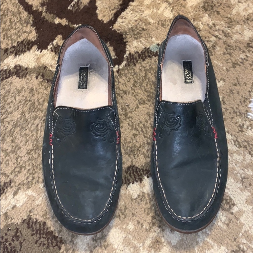black loafers